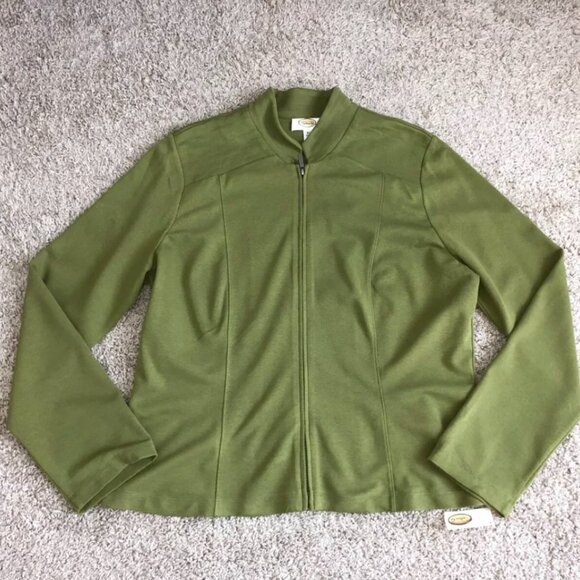 Talbots Jackets & Blazers - Talbots Sz XL Beautiful Green Zippered Jacket Dressy or Casual  Like New